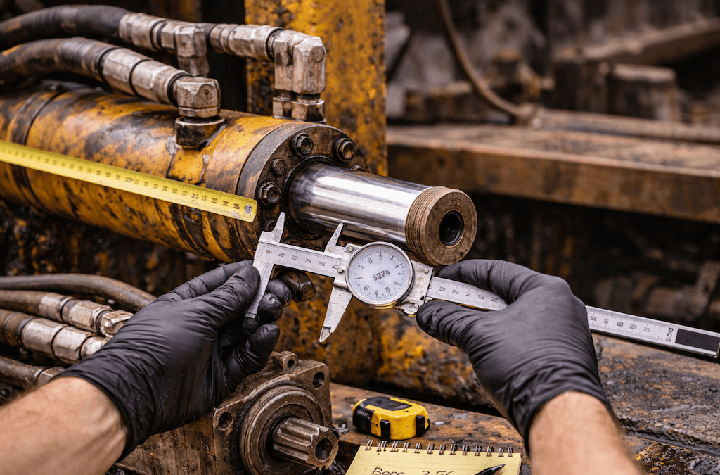 measure a hydraulic cylinder​