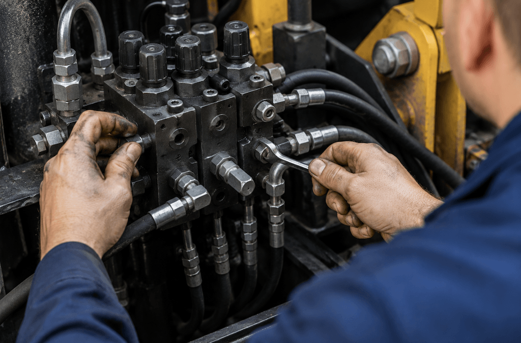 hydraulic flow control valve working